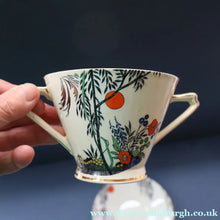 Load image into Gallery viewer, PAIR OF Royal Cauldron Clare de Lune. Lidded Cups, Saucers and Side Plate
