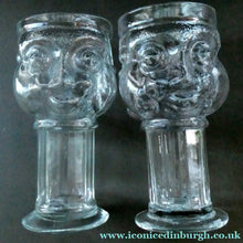 Load image into Gallery viewer, 1960s Lars Hellsten Swedish Glass Skruf Pair Beer Man Glasses
