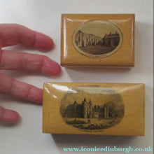 Load image into Gallery viewer, Pair of Victorian Mauchline Ware Boxes. Hollyrood Palace and Falkland Palace

