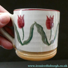 Load image into Gallery viewer, PAIR of Smaller Irish Ceramic Mugs by Nicholas Mosse. Spongeware Tulips Design
