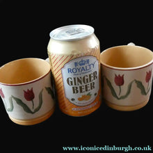 Load image into Gallery viewer, PAIR of Smaller Irish Ceramic Mugs by Nicholas Mosse. Spongeware Tulips Design
