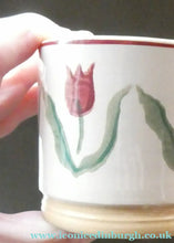 Load image into Gallery viewer, PAIR of Smaller Irish Ceramic Mugs by Nicholas Mosse. Spongeware Tulips Design
