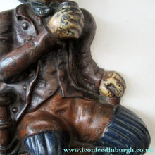 Load image into Gallery viewer, Pair OF VICTORIAN Polychrome Painted CAST IRON Door Stops, in the form of Tam O'Shanter and Souter Johnnie
