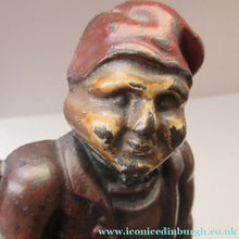 Load image into Gallery viewer, Pair OF VICTORIAN Polychrome Painted CAST IRON Door Stops, in the form of Tam O'Shanter and Souter Johnnie
