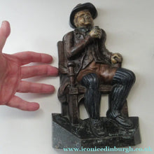 Load image into Gallery viewer, Pair OF VICTORIAN Polychrome Painted CAST IRON Door Stops, in the form of Tam O'Shanter and Souter Johnnie
