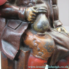 Load image into Gallery viewer, Pair OF VICTORIAN Polychrome Painted CAST IRON Door Stops, in the form of Tam O'Shanter and Souter Johnnie
