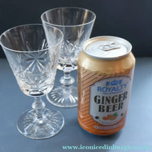 Load image into Gallery viewer, PAIR of Vintage 1960s Edinburgh Port or Sherry Glasses. STAR OF EDINBURGH Pattern. 5 inches
