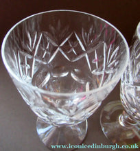 Load image into Gallery viewer, 1950s Edinburgh Crystal Wine Glasses Lochiel
