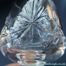 Load image into Gallery viewer, PAIR OF Vintage Edinburgh Crystal LARGE Brandy Glasses.  STAR OF EDINBURGH Pattern. 5 inches
