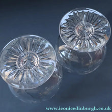 Load image into Gallery viewer, PAIR OF Vintage Edinburgh Crystal LARGE Brandy Glasses.  STAR OF EDINBURGH Pattern. 5 inches
