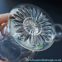 Load image into Gallery viewer, PAIR OF Vintage Edinburgh Crystal LARGE Brandy Glasses.  STAR OF EDINBURGH Pattern. 5 inches
