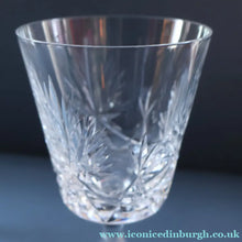 Load image into Gallery viewer, PAIR OF Vintage Edinburgh Crystal LARGE Water (or Red Wine) Goblet.  STAR OF EDINBURGH Pattern. 7 1/4 inches
