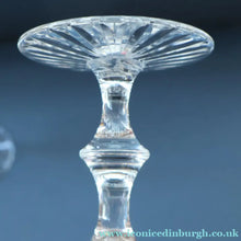 Load image into Gallery viewer, PAIR OF Vintage Edinburgh Crystal LARGE Water (or Red Wine) Goblet.  STAR OF EDINBURGH Pattern. 7 1/4 inches

