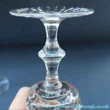 Load image into Gallery viewer, PAIR OF Vintage Edinburgh Crystal LARGE Water (or Red Wine) Goblet.  STAR OF EDINBURGH Pattern. 7 1/4 inches

