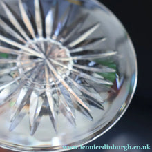 Load image into Gallery viewer, PAIR OF Vintage Edinburgh Crystal LARGE Water (or Red Wine) Goblet.  STAR OF EDINBURGH Pattern. 7 1/4 inches
