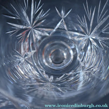 Load image into Gallery viewer, PAIR OF Vintage Edinburgh Crystal LARGE Water (or Red Wine) Goblet.  STAR OF EDINBURGH Pattern. 7 1/4 inches
