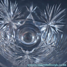 Load image into Gallery viewer, PAIR OF Vintage Edinburgh Crystal LARGE Water (or Red Wine) Goblet.  STAR OF EDINBURGH Pattern. 7 1/4 inches
