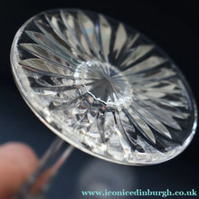 Load image into Gallery viewer, Pair of Vintage Edinburgh Crystal Tall CHAMPAGNE Flute Glasses. SYMPHONY PATTERN. 8 1/2 inches 
