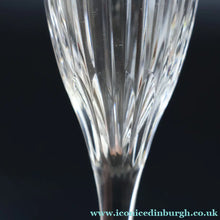 Load image into Gallery viewer, Pair of Vintage Edinburgh Crystal Tall CHAMPAGNE Flute Glasses. SYMPHONY PATTERN. 8 1/2 inches 
