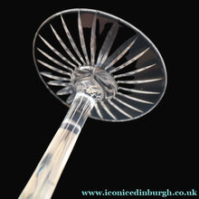 Load image into Gallery viewer, Pair of Vintage Edinburgh Crystal Tall CHAMPAGNE Flute Glasses. SYMPHONY PATTERN. 8 1/2 inches 

