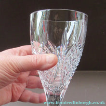 Load image into Gallery viewer, Edinburgh Crystal Millemmium Large Wine Glasses Etched Mark
