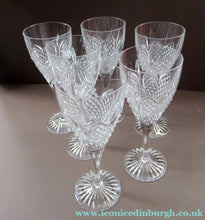 Load image into Gallery viewer, Edinburgh Crystal Millemmium Large Wine Glasses Etched Mark
