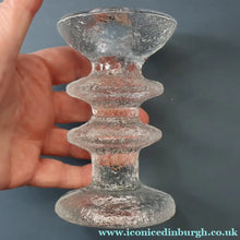 Load image into Gallery viewer, PAIR of Vintage Iittala FESTIVO Two Ring Candlesticks. Designed by Timo Sarpaneva - with etched TS initials on the base
