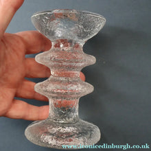 Load image into Gallery viewer, PAIR of Vintage Iittala FESTIVO Two Ring Candlesticks. Designed by Timo Sarpaneva - with etched TS initials on the base
