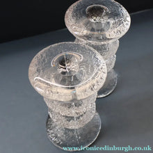Load image into Gallery viewer, PAIR of Vintage Iittala FESTIVO Two Ring Candlesticks. Designed by Timo Sarpaneva - with etched TS initials on the base
