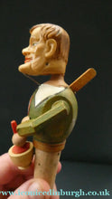 Load image into Gallery viewer, PAIR of Vintage Mid-Century Italiam ANRI Articulated Wooden Bottle Stoppers. - Vintage Bottle Stopper
