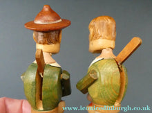 Load image into Gallery viewer, PAIR of Vintage Mid-Century Italiam ANRI Articulated Wooden Bottle Stoppers. - Vintage Bottle Stopper
