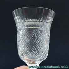 Load image into Gallery viewer, PAIR Vintage Edinburgh Crystal LARGE Water Goblets.  Fabulous KING JAMES Pattern. 9 inches (Code A)
