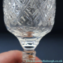 Load image into Gallery viewer, PAIR Vintage Edinburgh Crystal LARGE Water Goblets.  Fabulous KING JAMES Pattern. 9 inches (Code A)
