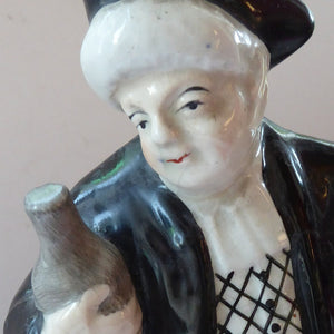 ANTIQUE Staffordshire Figure. The Drunken Parson & his Clerk or Night Watchman. 19th Century in Good Condition