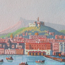 Load image into Gallery viewer, 1850s Antique PAIR OF Paintings of Naples and Vesusivus Erupting
