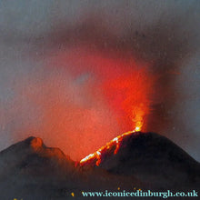 Load image into Gallery viewer, 1850s Antique PAIR OF Paintings of Naples and Vesusivus Erupting
