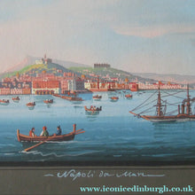 Load image into Gallery viewer, 1850s Antique PAIR OF Paintings of Naples and Vesusivus Erupting
