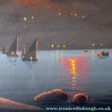 Load image into Gallery viewer, 1850s Antique PAIR OF Paintings of Naples and Vesusivus Erupting
