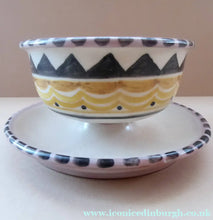 Load image into Gallery viewer, POOLE 1920s Carter, Stabler and Adams Small Footed Bowl or Grapefruit Dish. Rare ABSTRACT Pattern

