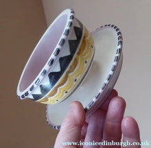 Load image into Gallery viewer, POOLE 1920s Carter, Stabler and Adams Small Footed Bowl or Grapefruit Dish. Rare ABSTRACT Pattern
