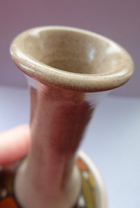 1970s POOLE POTTERY Vase OLYMPUS with Rare Stylised Seville Oranges Pattern