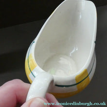 Load image into Gallery viewer, Popular 1950s Gravy Boat Plus Underplate. Attractive Yellow HABITANT Pattern by Meakin
