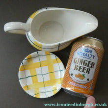 Load image into Gallery viewer, Popular 1950s Gravy Boat Plus Underplate. Attractive Yellow HABITANT Pattern by Meakin
