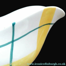 Load image into Gallery viewer, Popular 1950s Gravy Boat Plus Underplate. Attractive Yellow HABITANT Pattern by Meakin
