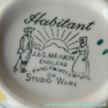 Load image into Gallery viewer, Popular 1950s Gravy Boat Plus Underplate. Attractive Yellow HABITANT Pattern by Meakin
