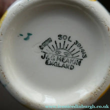Load image into Gallery viewer, Popular 1950s Milk Jug (&amp; wee underplate) and Open Sugar Bowl. Attractive Yellow HABITANT Pattern by Meakin
