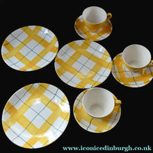 Load image into Gallery viewer, Popular 1950s THREE Trios. Attractive Yellow HABITANT Pattern by Meakin
