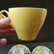 Load image into Gallery viewer, Popular 1950s THREE Trios. Attractive Yellow HABITANT Pattern by Meakin
