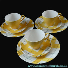 Load image into Gallery viewer, Popular 1950s THREE Trios. Attractive Yellow HABITANT Pattern by Meakin
