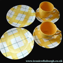 Load image into Gallery viewer, Popular 1950s Pair of Trios. Attractive Yellow HABITANT Pattern by Meakin Media 1 of 13
